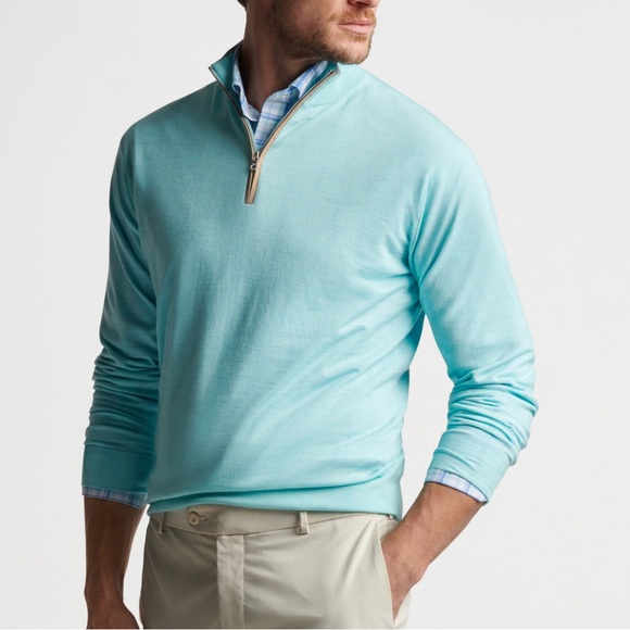 Peter Millar Other - Peter Millar Excursionist Flex Quarter Zip Sweater North Sky MEDIUM NWT $350